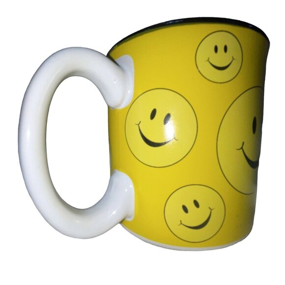 Smiley Face Yellow Coffee Mug By Burton & Burton 2006 - Picture 3 of 4